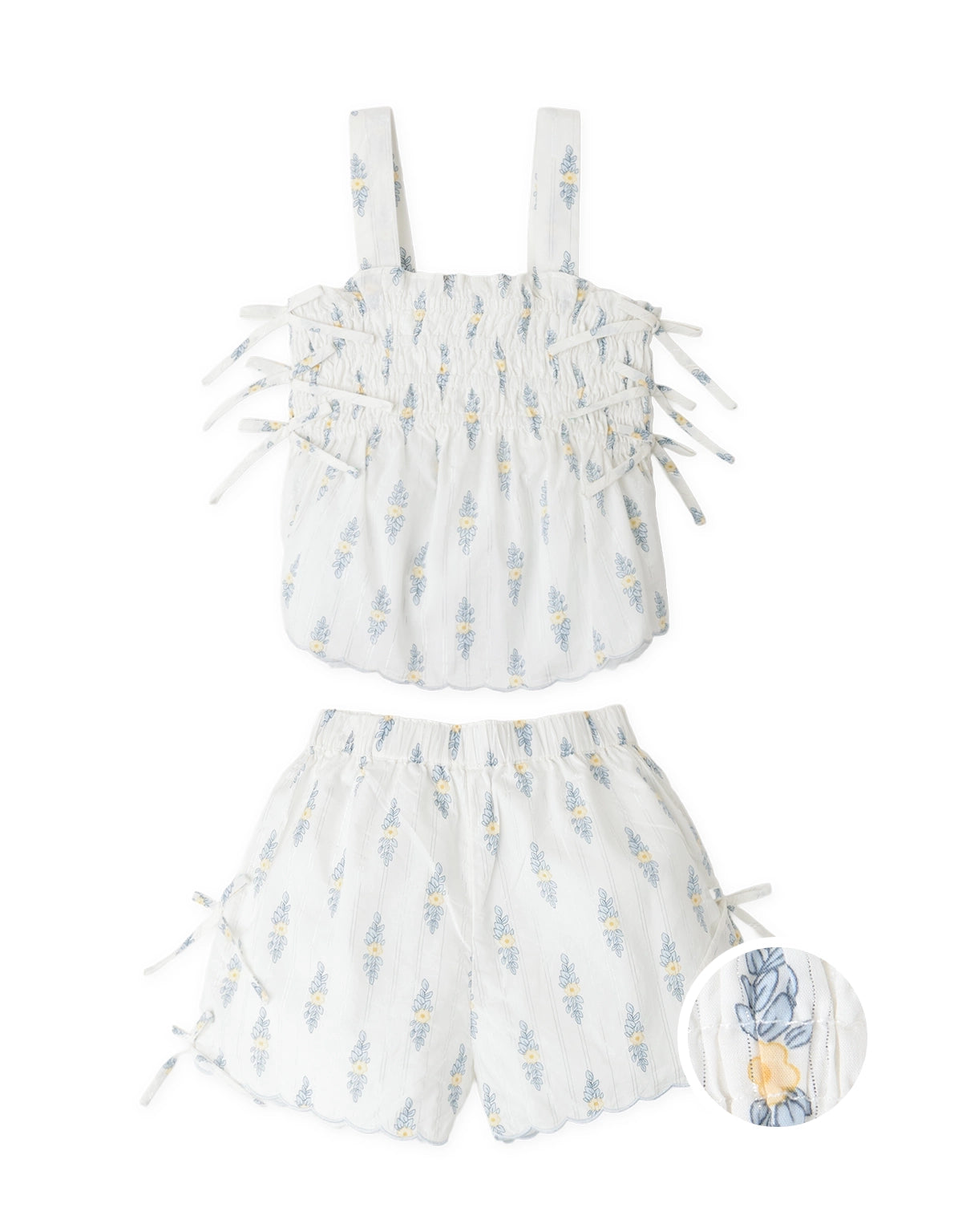 Emmeline Floral Ruched Top and Shorts Set