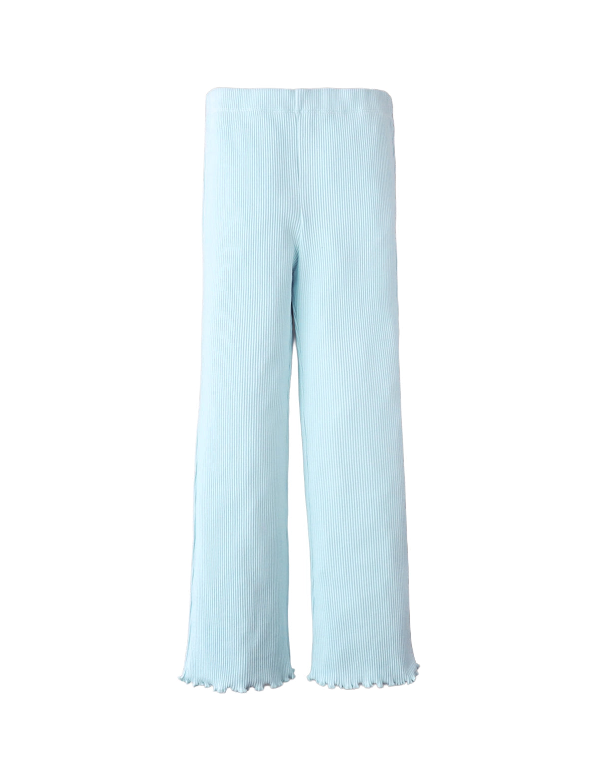 Marie Ribbed Lettuce-Hem Flared Leggings