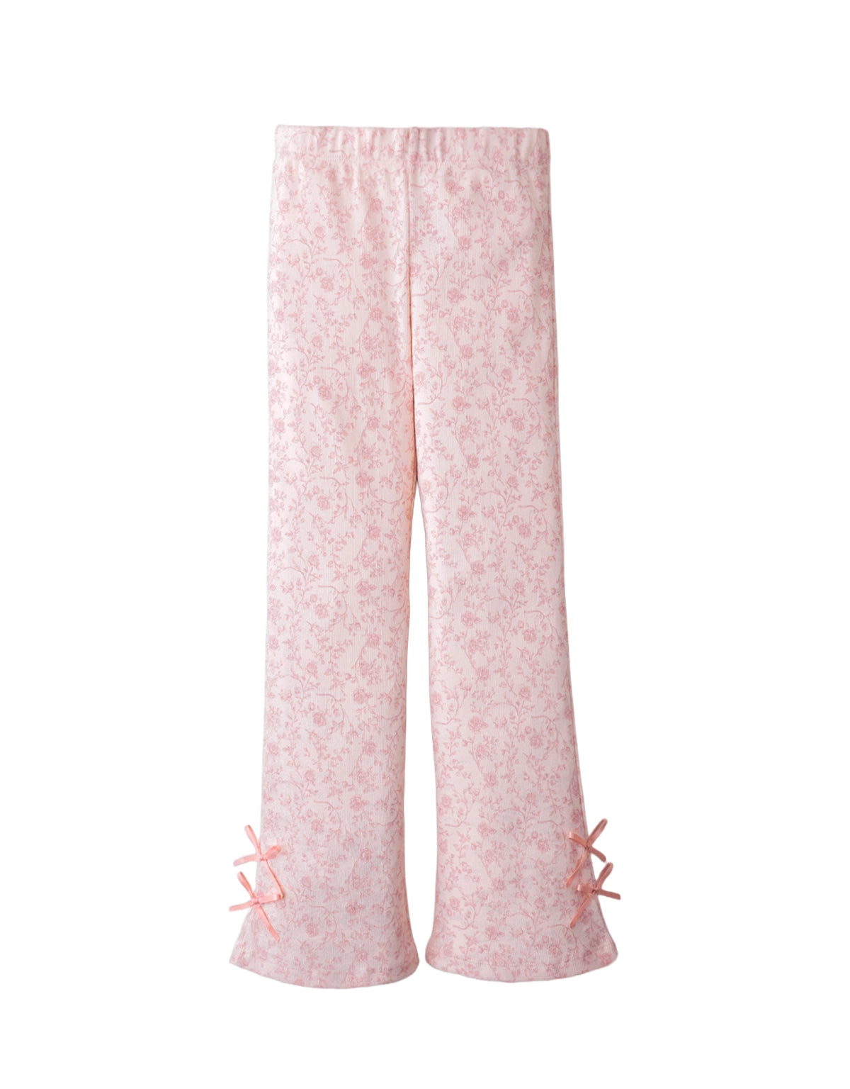 Molly Bow-Detail Flared Leggings in Floral Toile