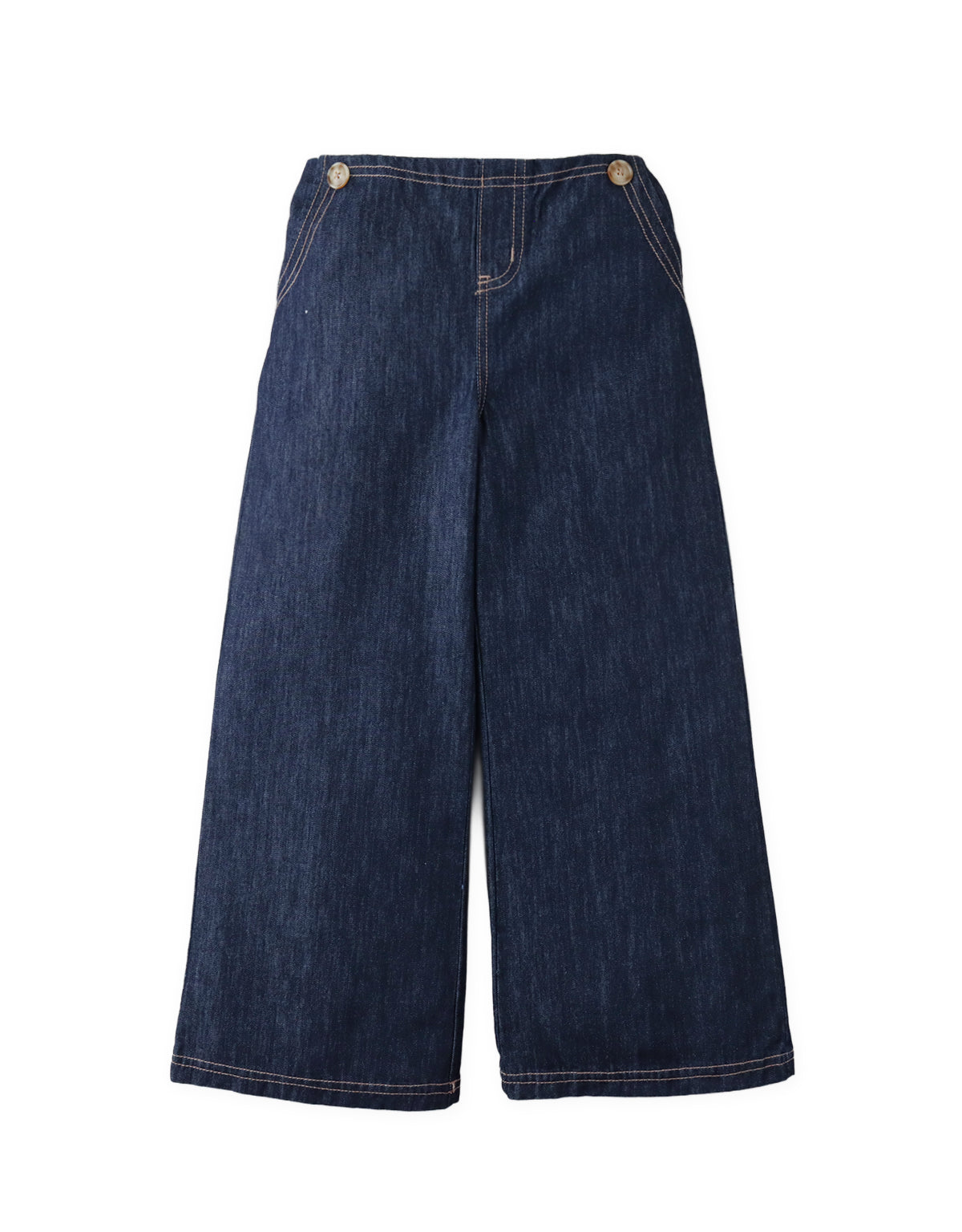 Gwyneth Washed-Denim Wide-Leg Pants