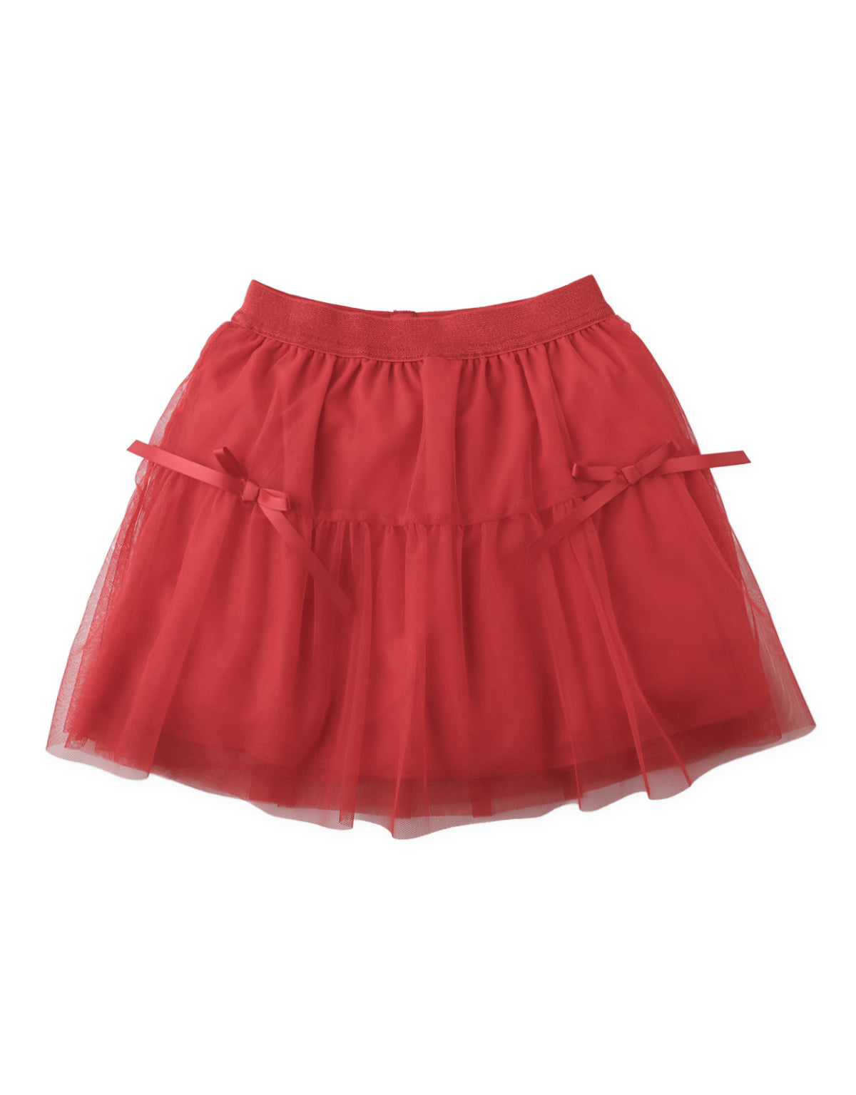 Adaline Tiered Tulle Skort with Satin Bows