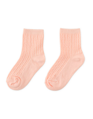 Cable Knit Crew Socks style detail