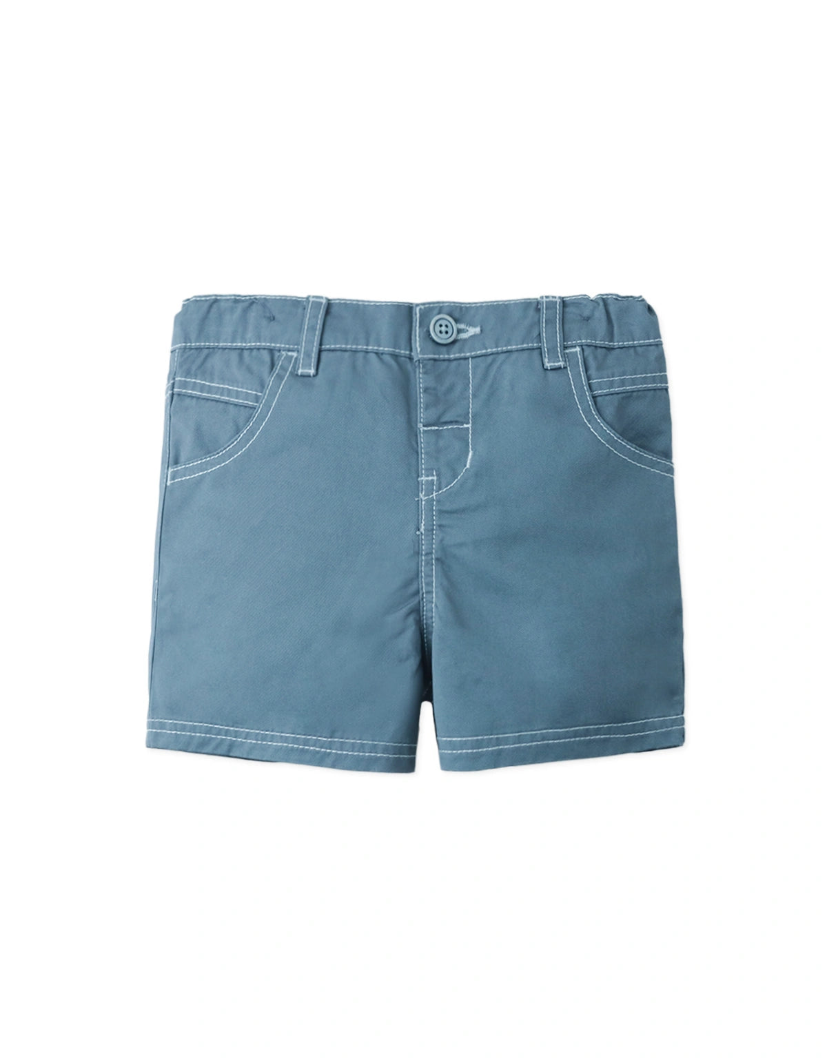 Baby Michi Contrast-Stitch Pull-On Bermuda Shorts