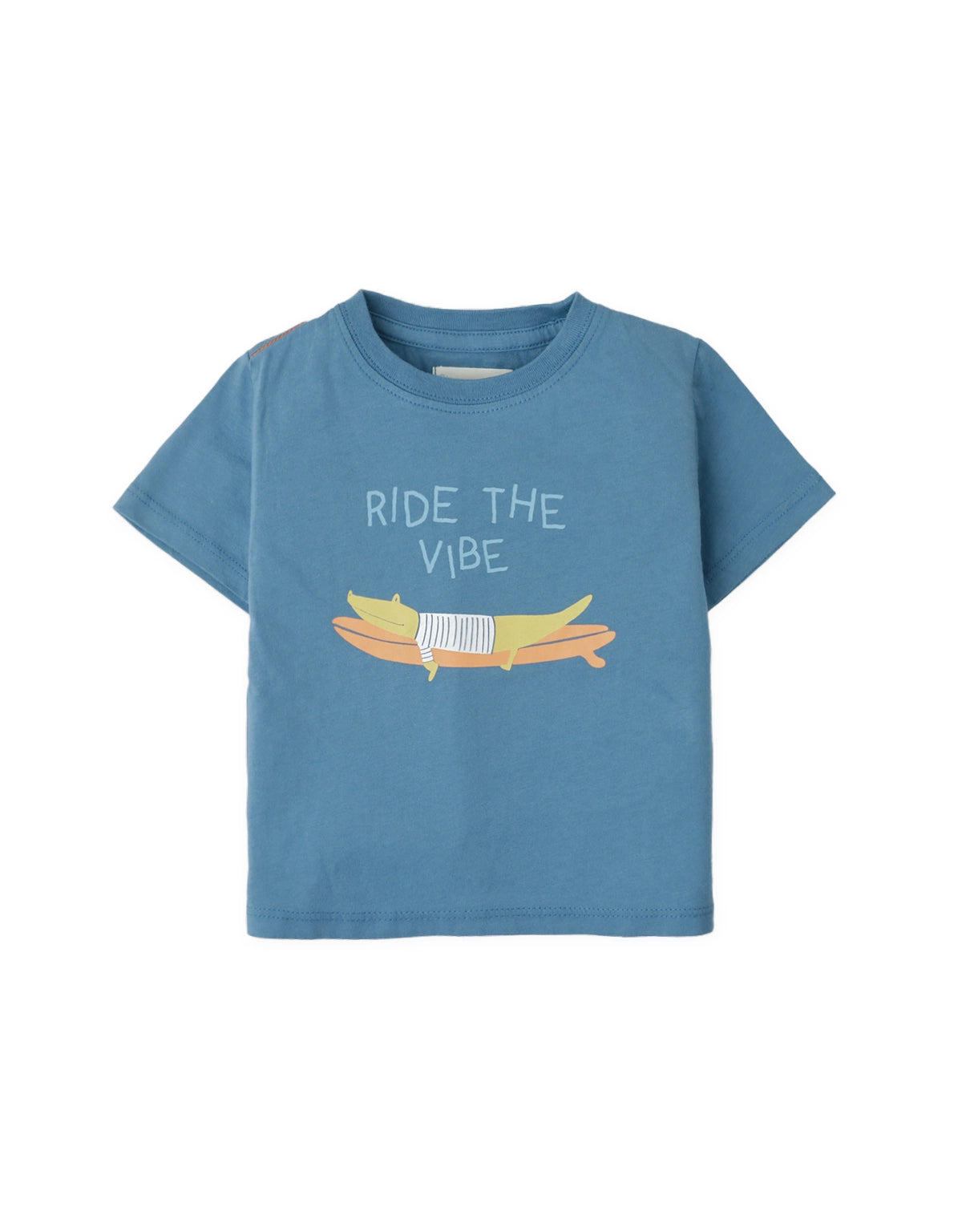 Baby Uriel Graphic Tee with Crocodile Surfer Print