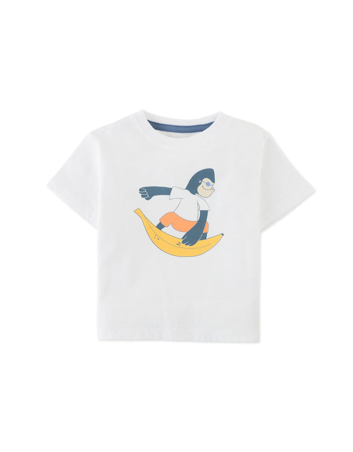 Baby Uriel Graphic Tee with Gorilla Surfer Print