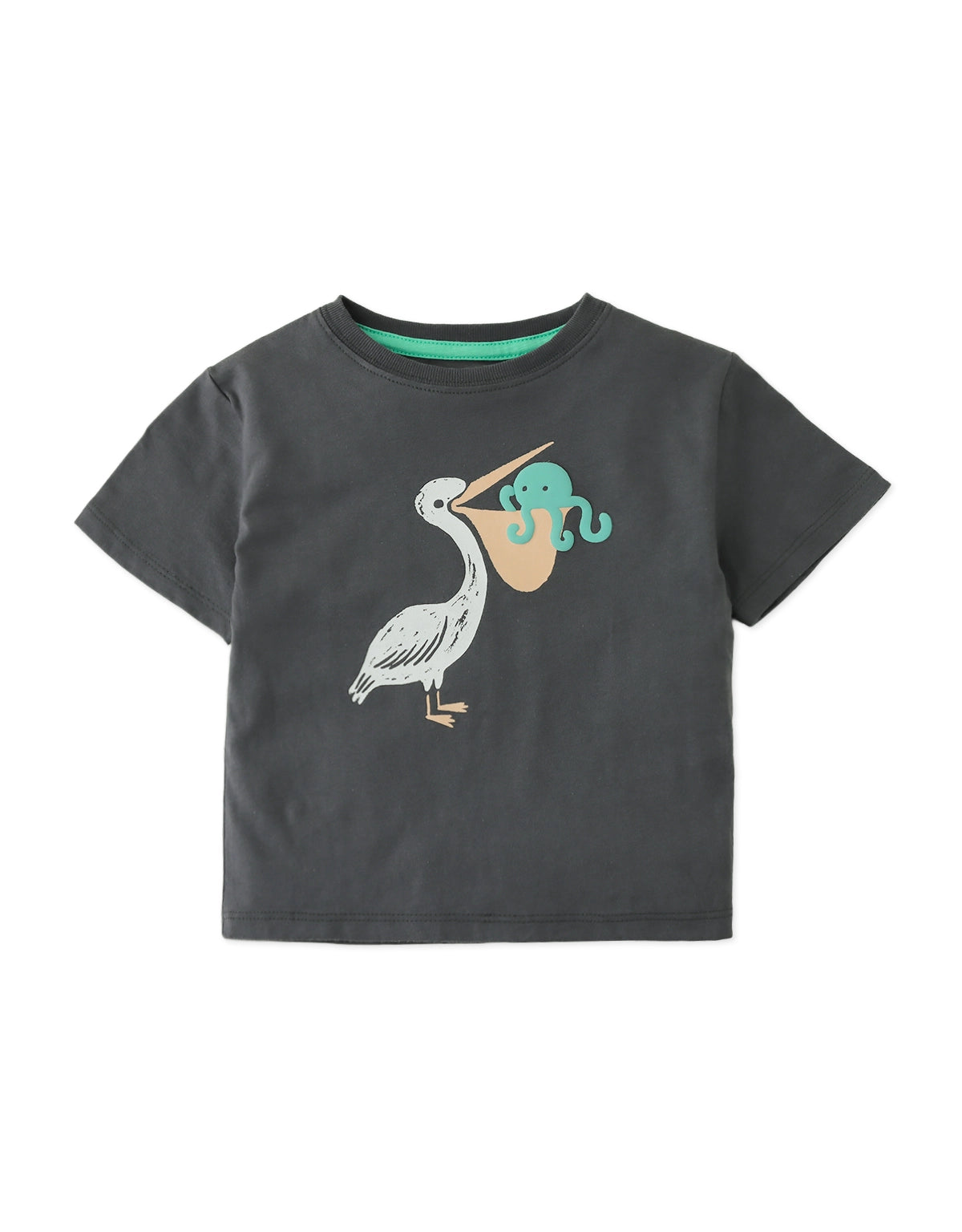 Baby Uriel Graphic Tee with Pelican Friend Print
