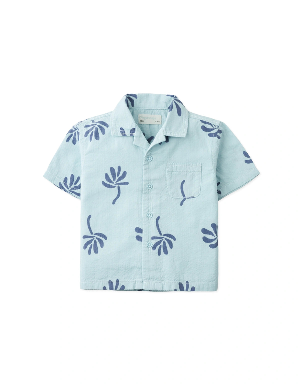Baby Takumi Abstract Floral Seersucker Camp Shirt