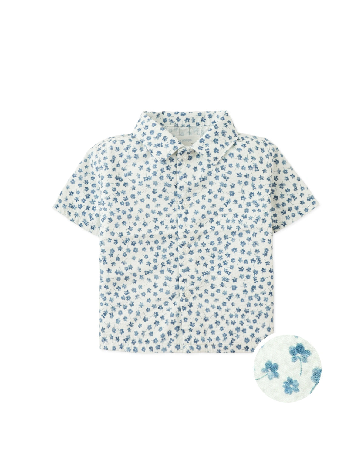 Baby Jim Sumi-e Floral Seersucker Shirt