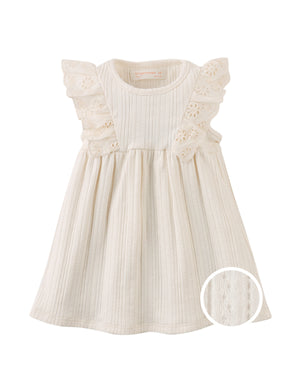 Baby Elowyn Ruffle Sleeved Dress with Embroidery Details product photo