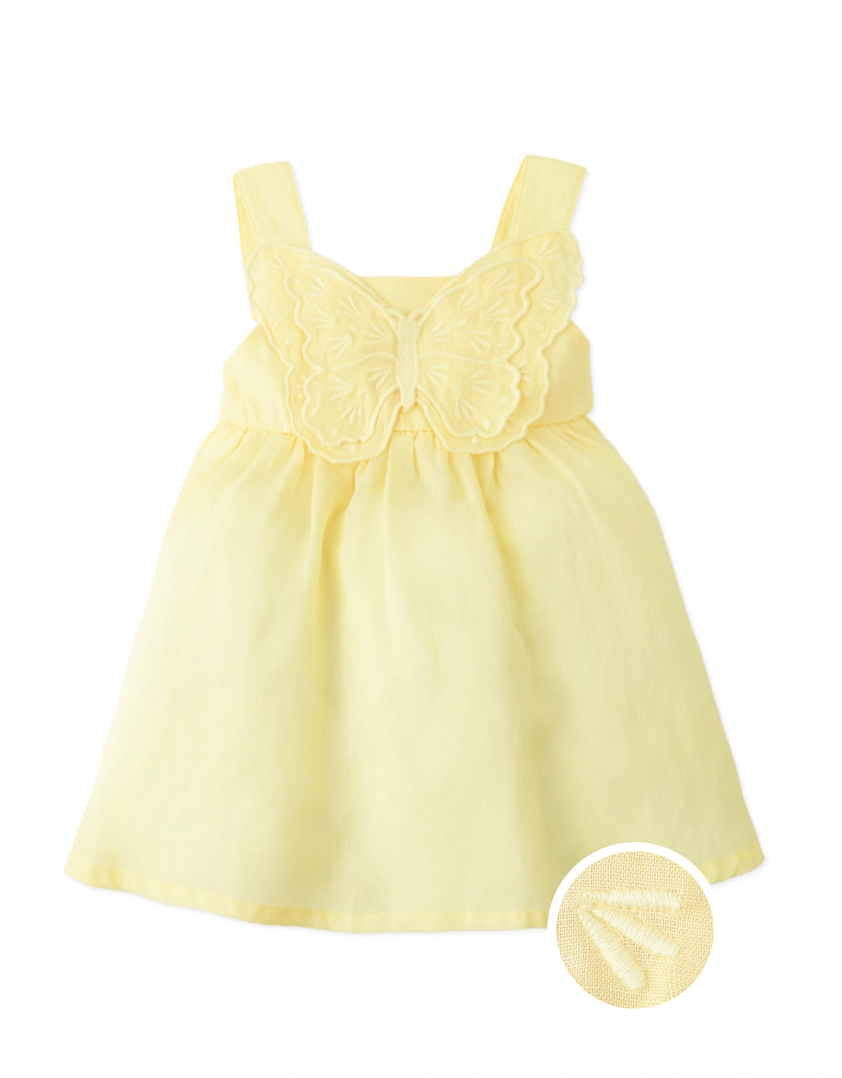 Baby Catalina Dress with Butterfly Appliqué
