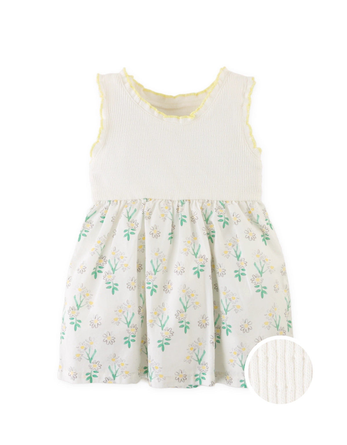 Baby Evelyn Floral Print Dress with Rosette Appliqué