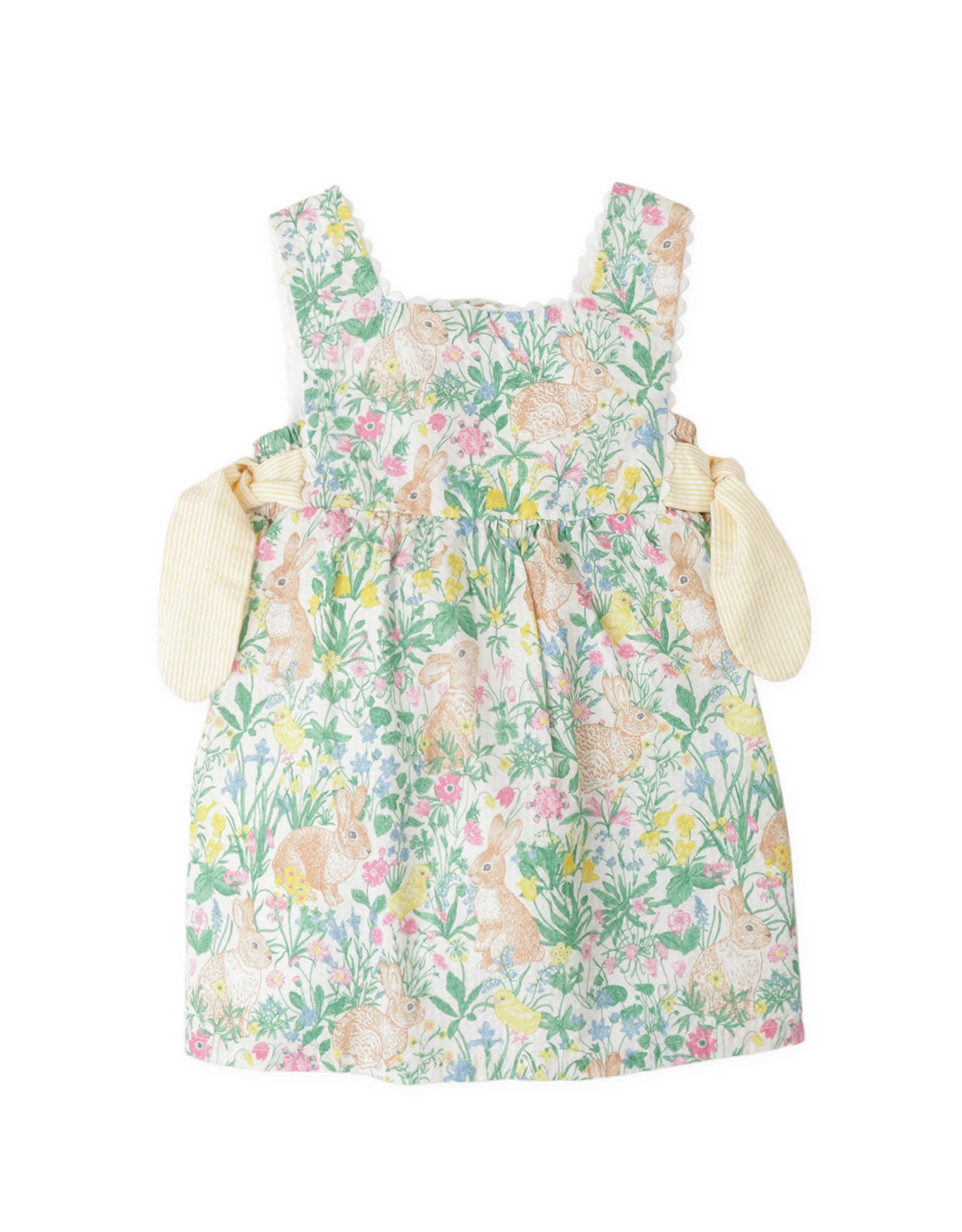 Baby Arlie Bunny & Chick Print Dress with Side Bows