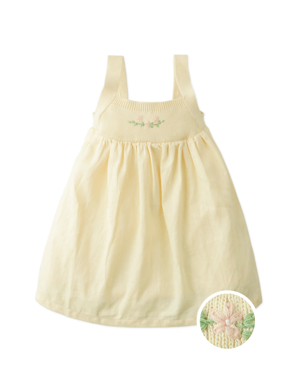 Baby Cece Embroidered Knit-Top Dress