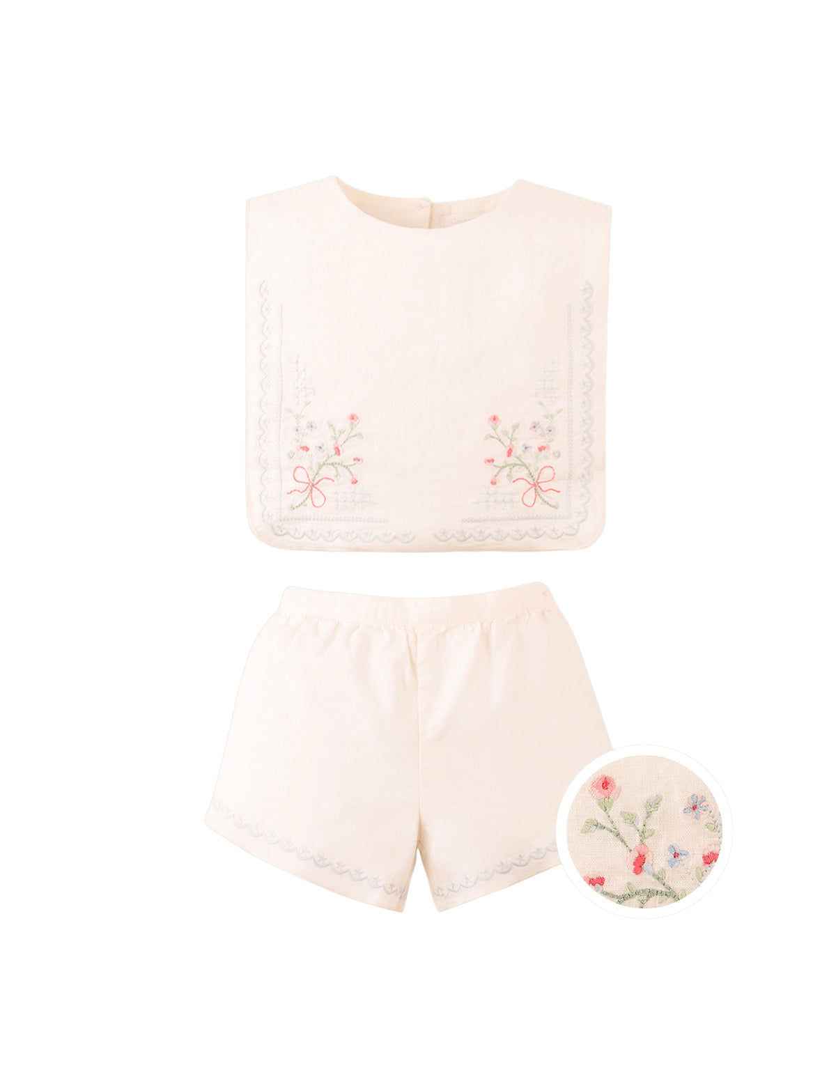 Baby Sharpay Embroidered Blouse & Shorts Set product photo