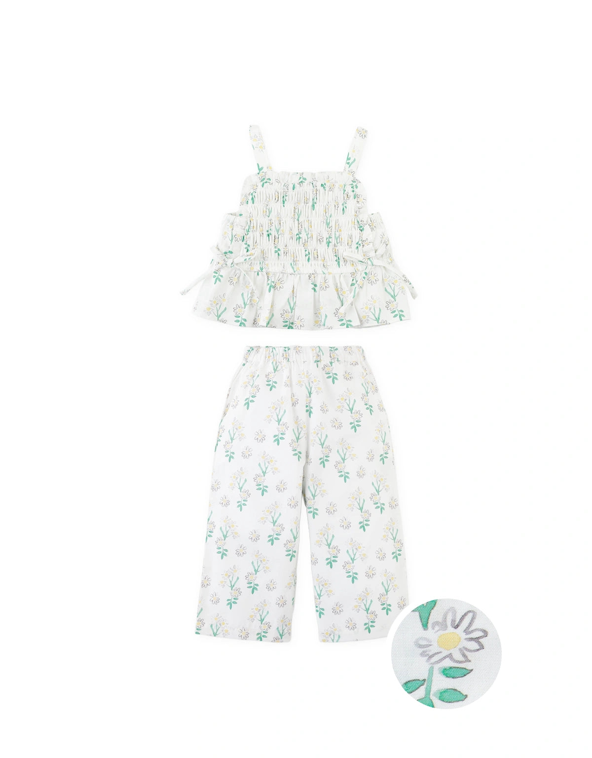 Baby Ayesha Daisy Print Peplum Top and Pants Set