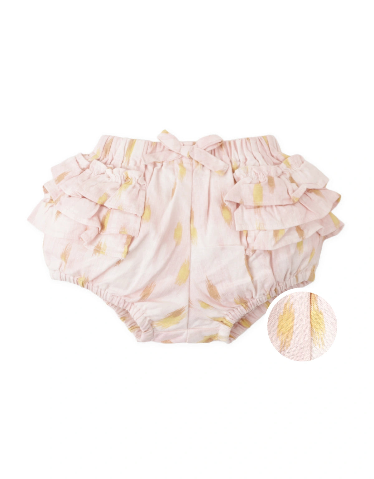 Baby Viviana Bloomers with Tiered Ruffles and Bow Appliqué