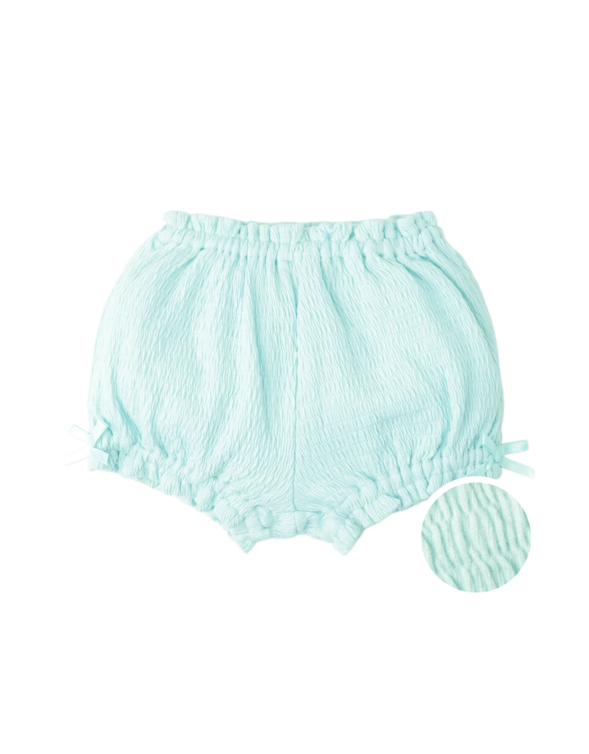 Baby Zita Bloomers with Ruffled Waist and Bow Appliqué