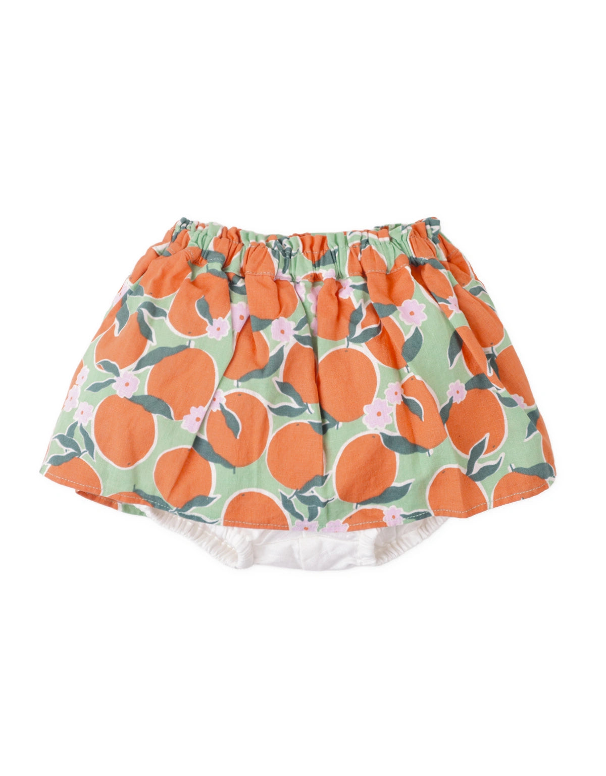 Baby Mia Bloomers with Orange Print Overskirt
