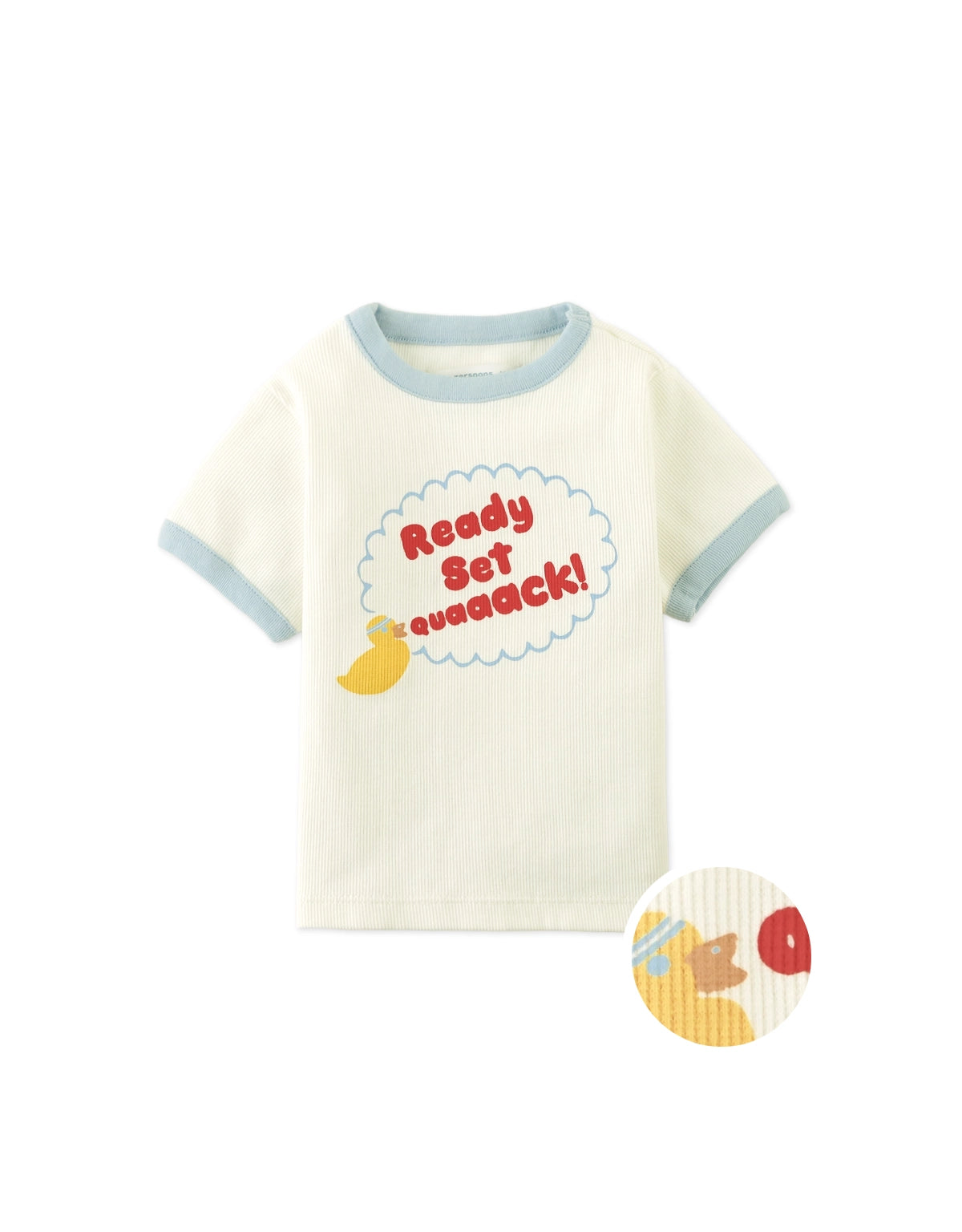 Baby Gaia Ringer Tee with Duck Print