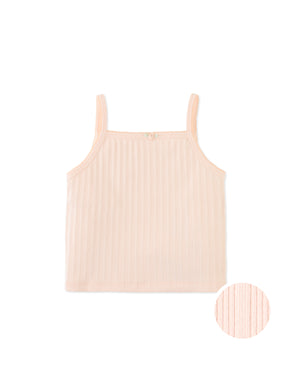 Baby Lila Ribbed Tank Top with Picot Edge product photo