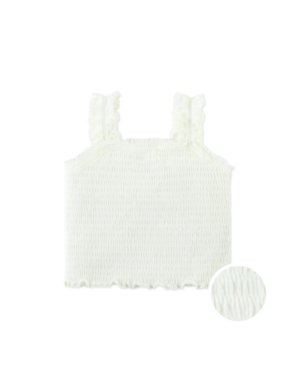 Baby Cresia Smocked Tank Top with Ruffled Straps