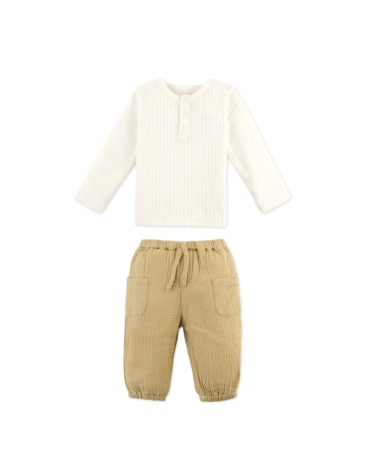 Henley Top and Jogger Pants Set