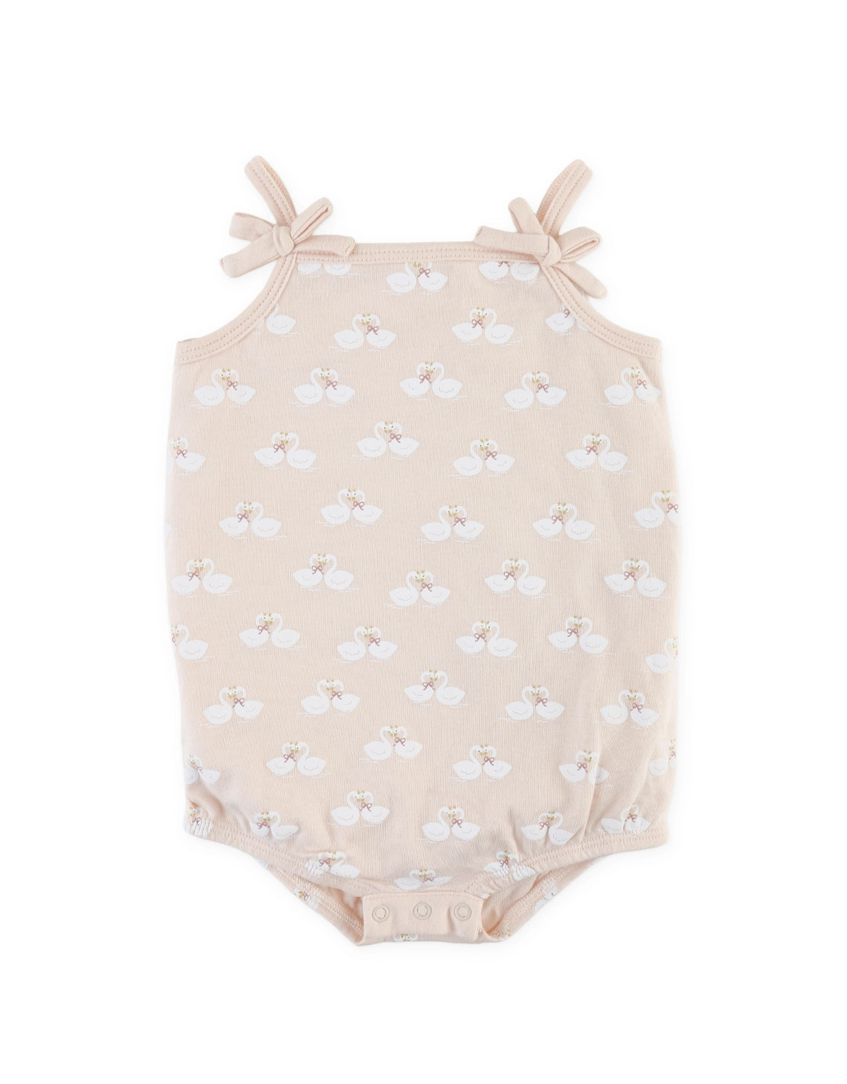 2-Piece Strappy Swan Bodysuit Set with Bow Details
