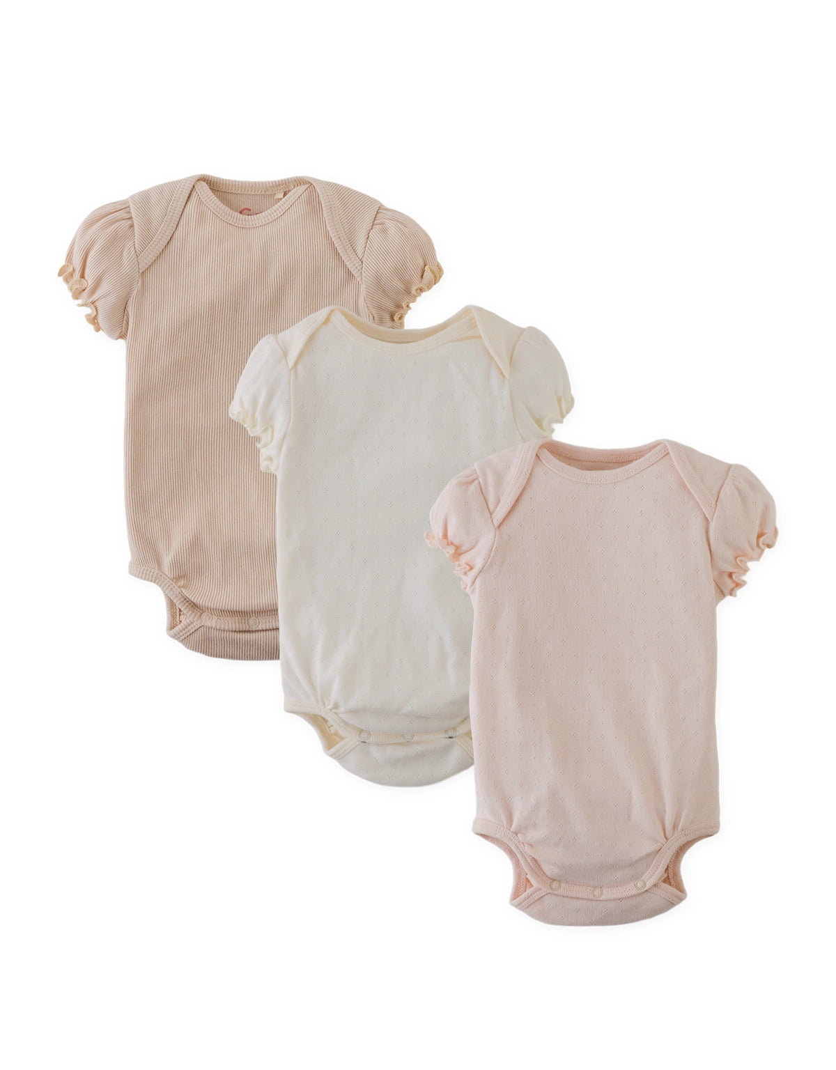 3-Piece Ruffle-Sleeve Bodysuit Set