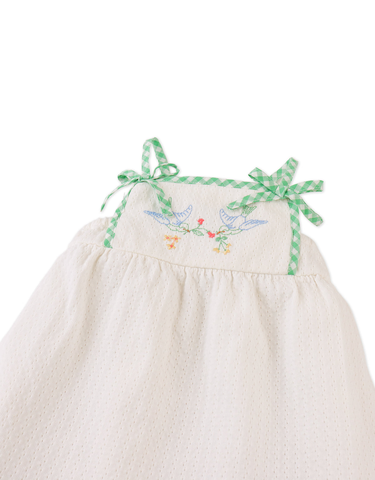 Baby Aviana Embroidered Dress with Straps and Bows