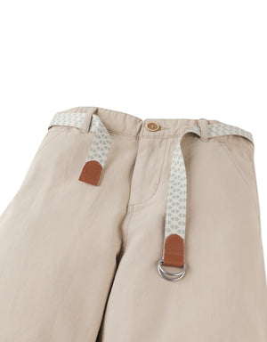 Moblit Regular- Fit Pants with Printed Garrison Belt front view