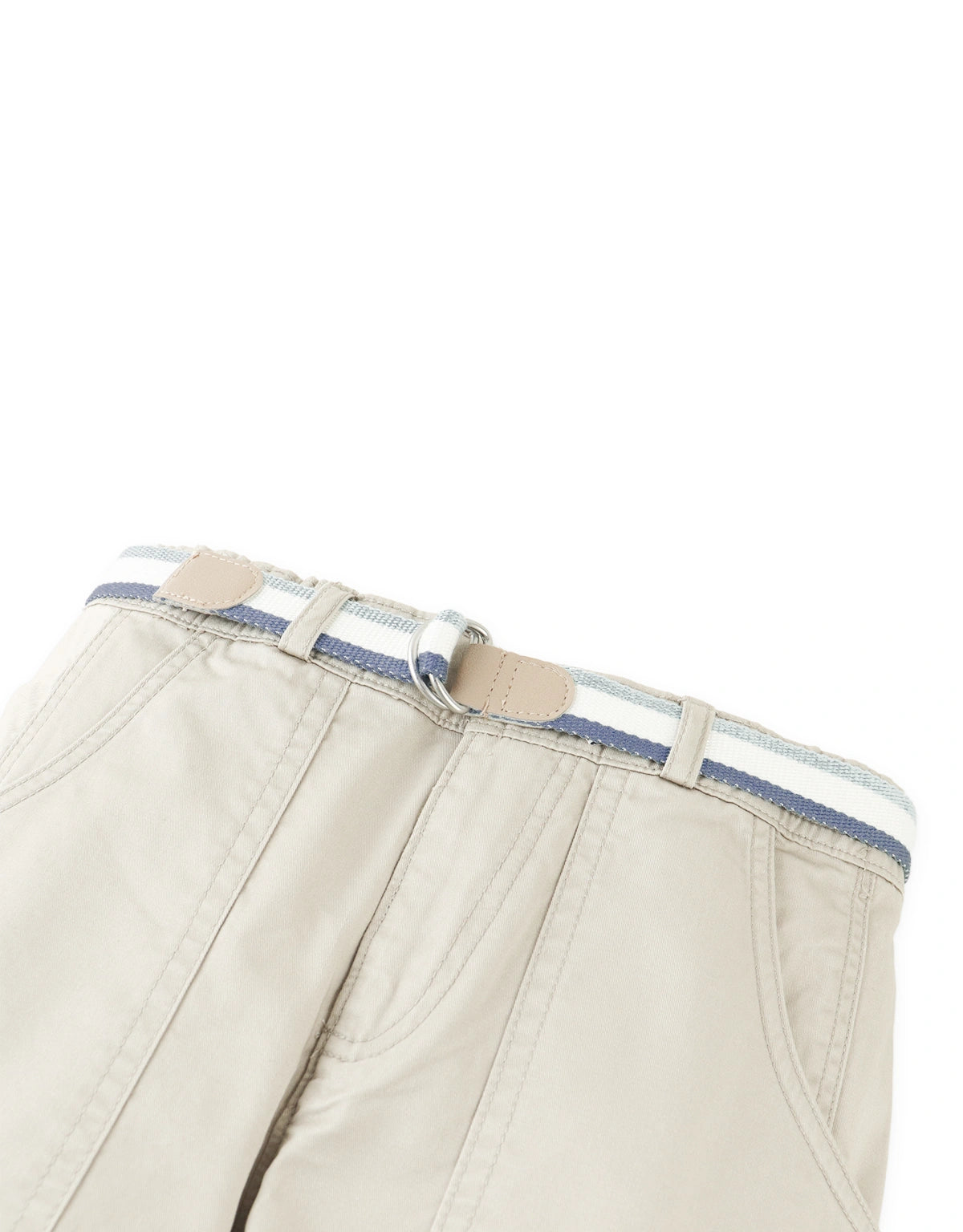 Ravi Twill Patch Pocket Pants with Printed Belt