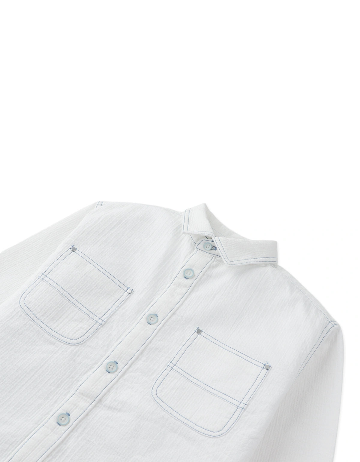 Toru Long-Sleeve Overshirt with Patch Pockets