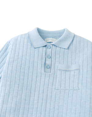 Reiner Polo Shirt with Striped Tipping Accents fabric and fit detail
