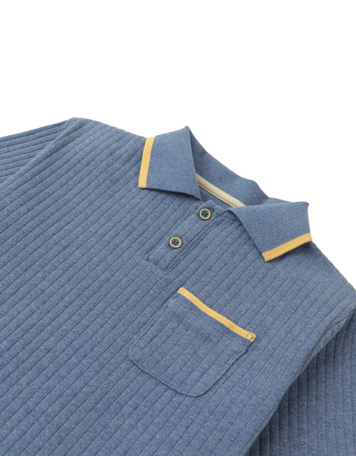 Manu Ribbed Polo with Patch Pocket