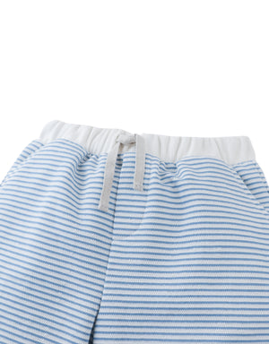 Dreyfus Striped Textured Terry Drawstring Shorts style detail
