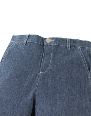 Gelgar Textured Denim Dress Shorts style detail