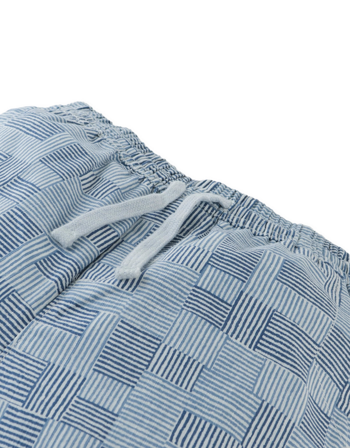 Haruki Basketweave Print Drawstring Shorts