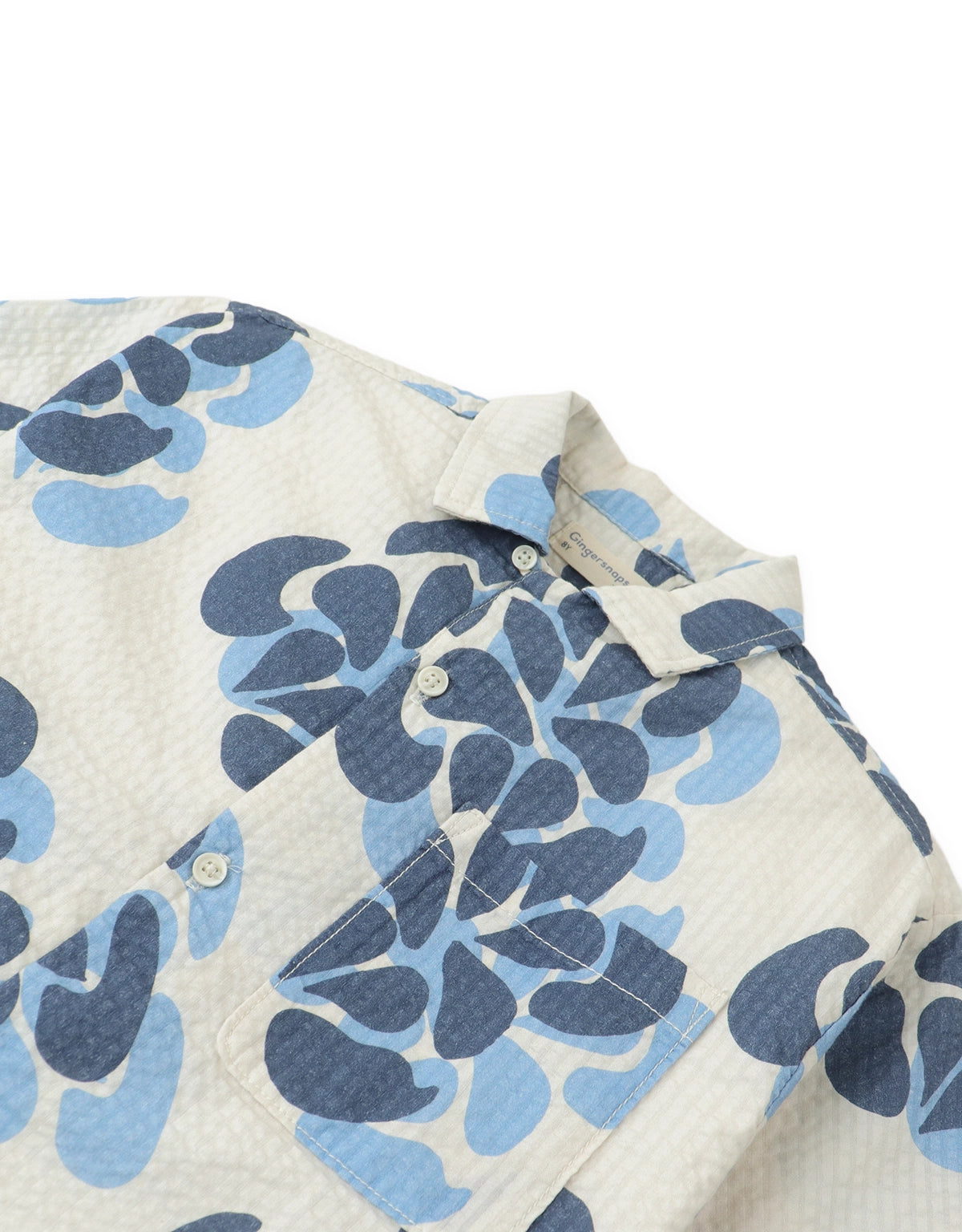 Rishi Floral Seersucker Shirt with Patch Pocket
