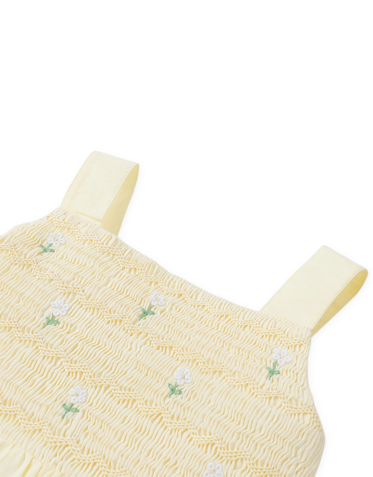 Kaia Smocked Peplum Top with Daisy Embroidery