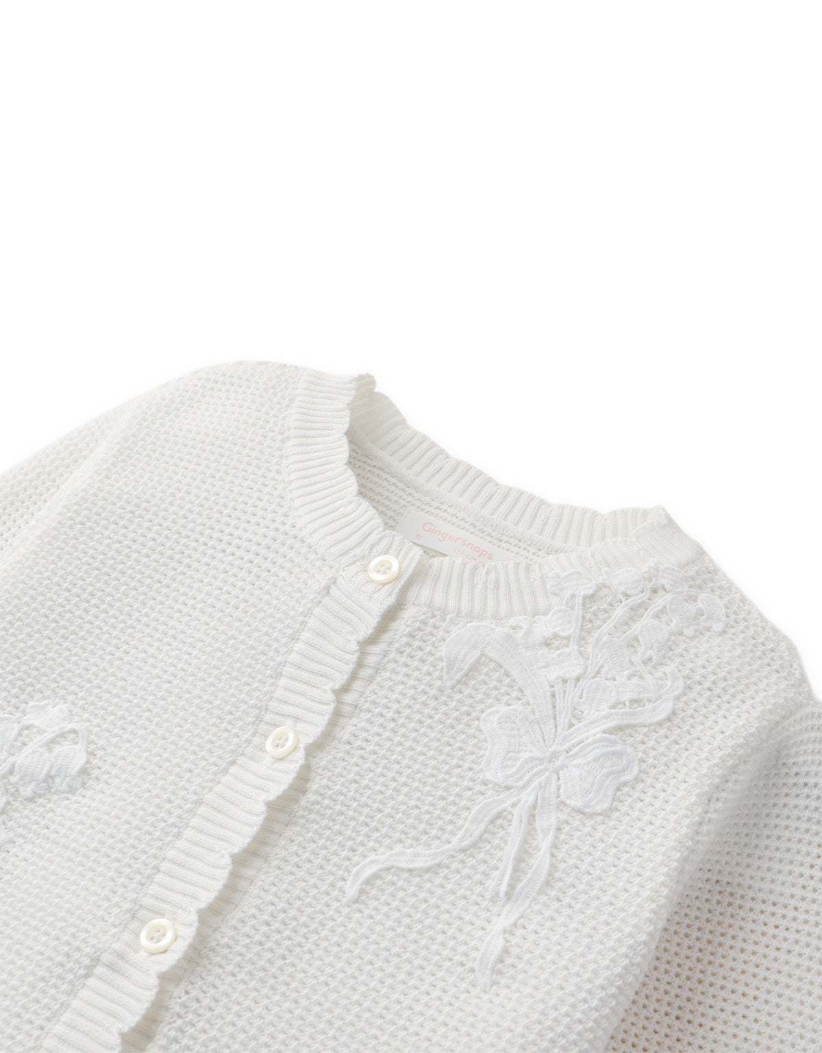 Marissa Knit Cardigan with Floral Appliqués