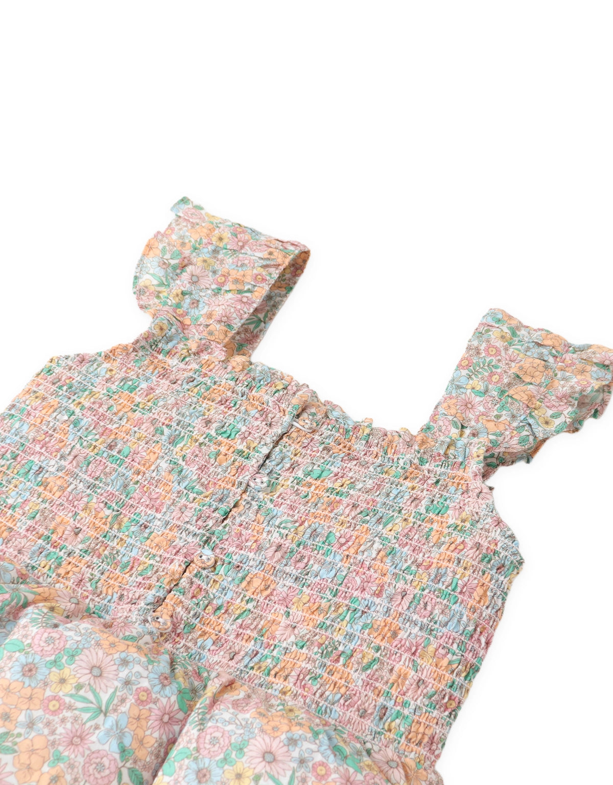Cosima Floral Smocked Dress with Ruffle Sleeves