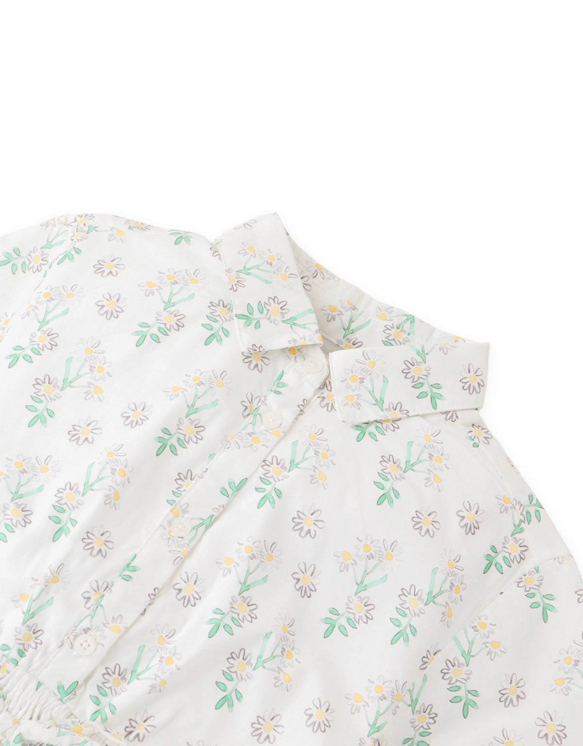 Gloria Daisy Print Dress with Notched Collar