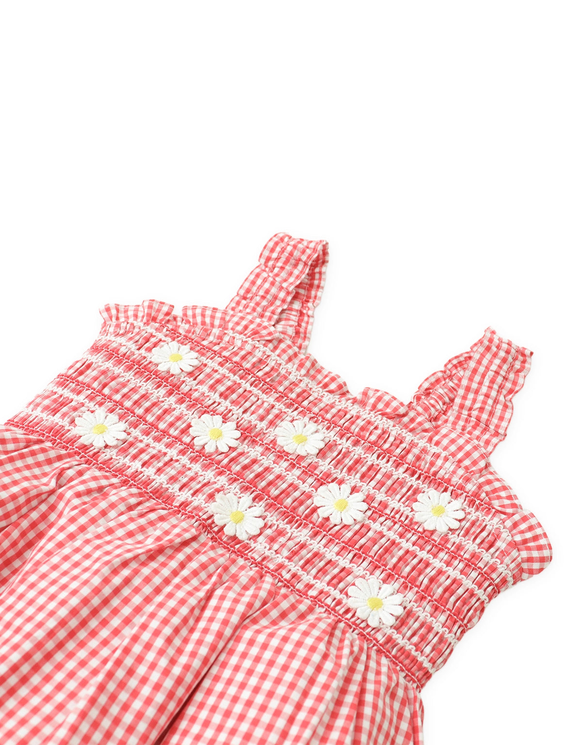 Marceline Gingham Smocked Strappy Dress