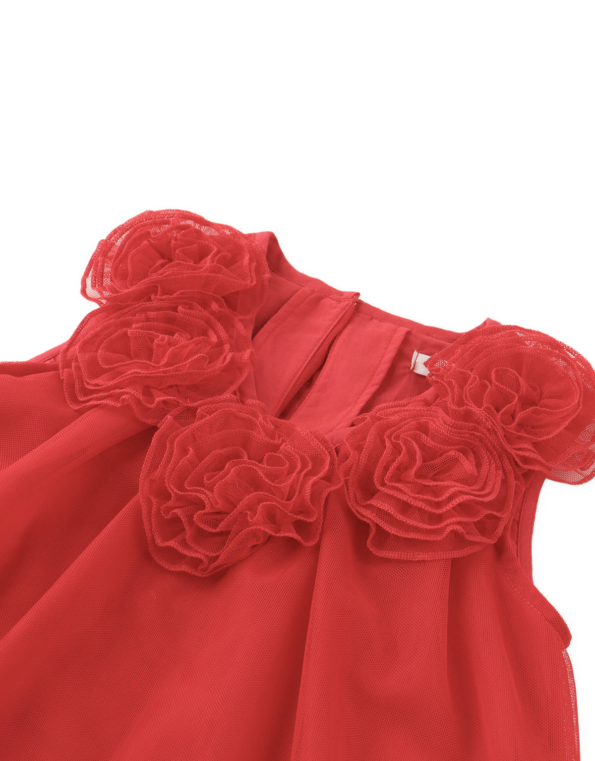 Evangeline Floral Corsage Tulle Shift Dress