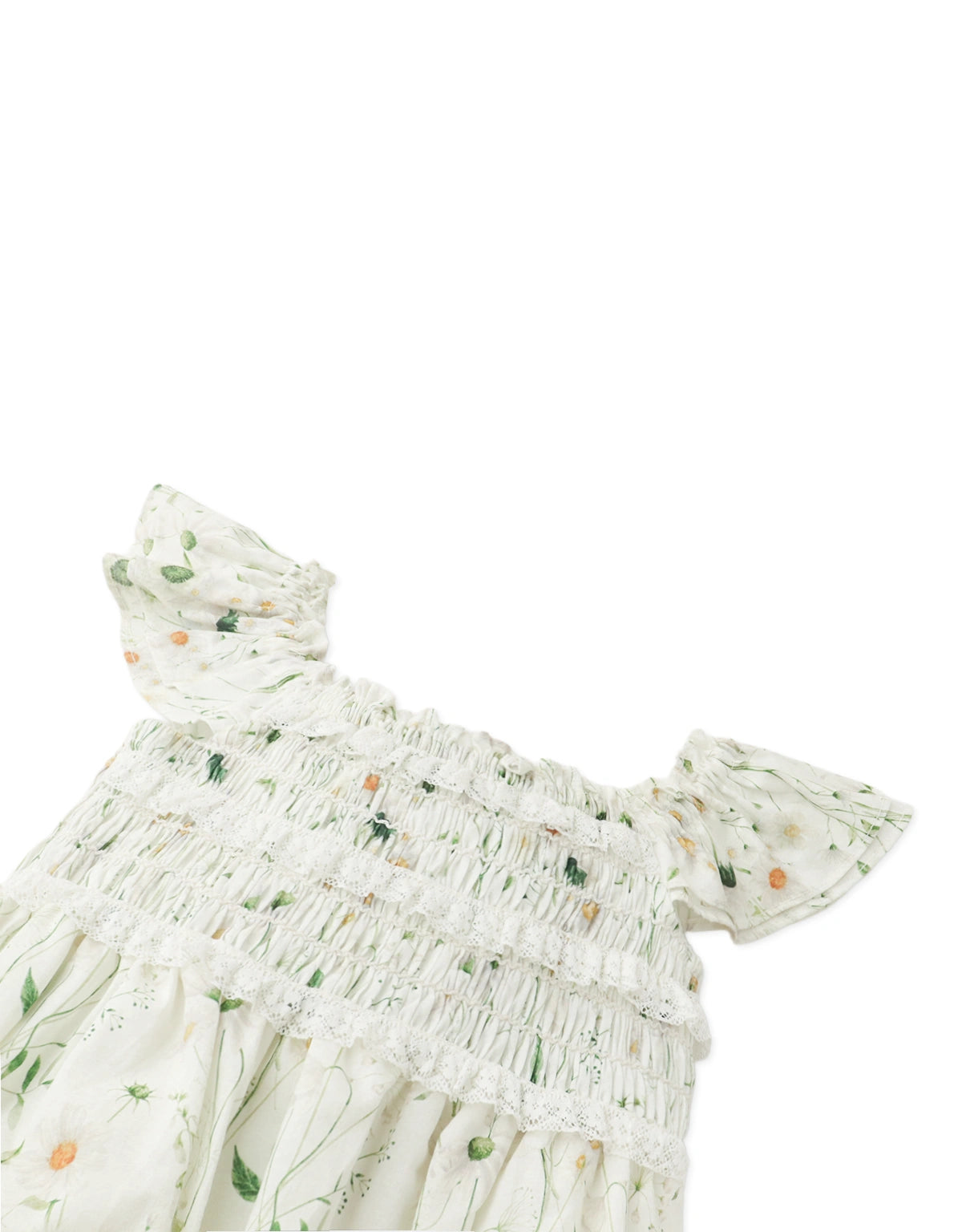 Colleen Daisy-Print Smocked Tiered Maxi Dress