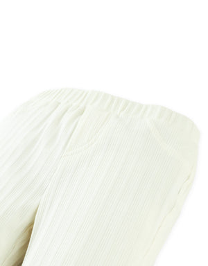 Polina Bootcut Leggings with Pockets ? Off-White front view