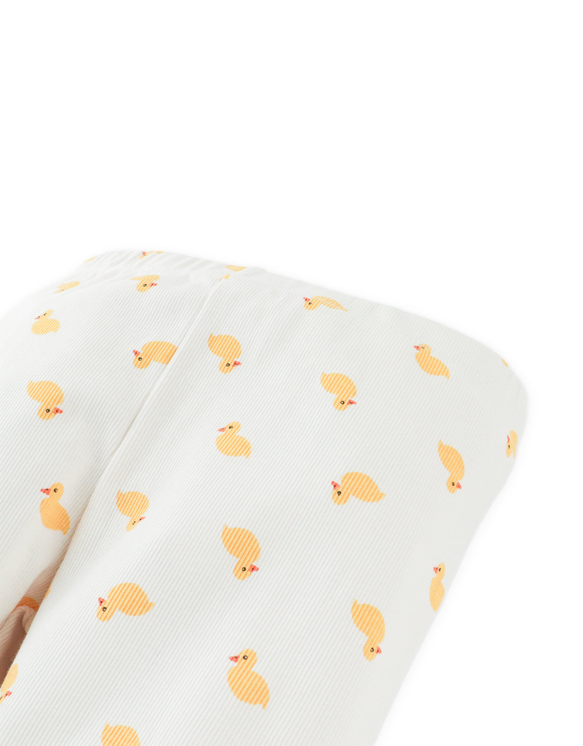 Serena Lettuce-Hem Leggings in Duck Print
