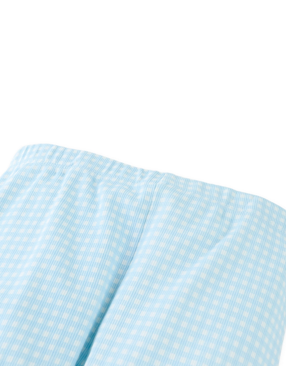 Serena Lettuce-Hem Leggings in Gingham Print
