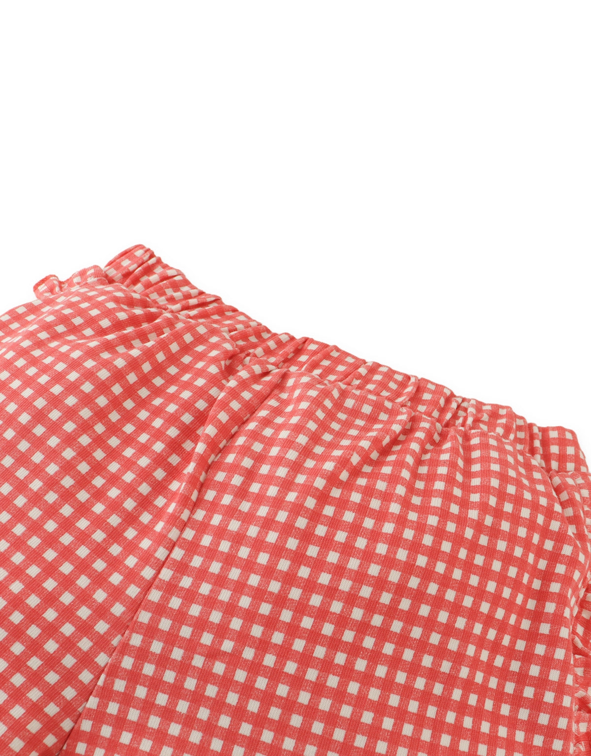 Erika Ruffled Shorts in Gingham Print