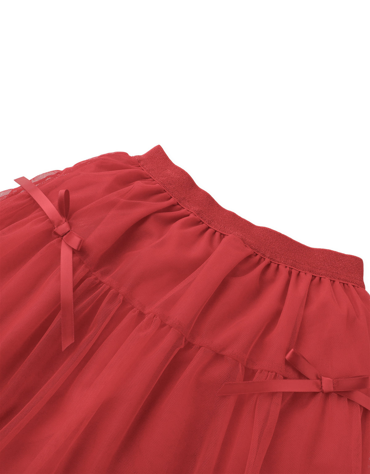Adaline Tiered Tulle Skort with Satin Bows
